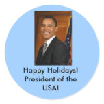 obama, Happy Holidays! President of the USA! Sticker