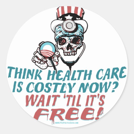 Obama Health Scare Gear by YesPoliticsSuck Round Sticker