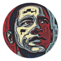 Obama History Round Sticker