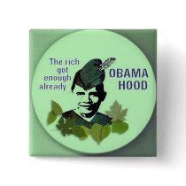 Obama Hood Square Button