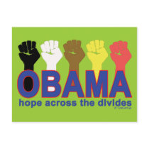 OBAMA HOPE ACROSS THE DIVIDES POSTCARDS