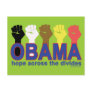 OBAMA HOPE ACROSS THE DIVIDES POSTCARDS