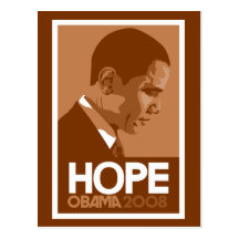 Obama Hope Brown Postcard