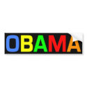 Obama in a Rainbow of Colors Bumper Sticker bumper stickers