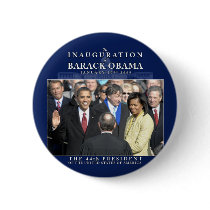 Obama Inauguration Photo Button
