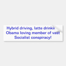 Obama is a hybrid bumper stickers