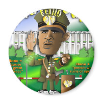 Obama is King of Bane Fridge Magnets