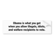 Obama is what you get when bumper sticker
