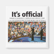 Obama: It's Official Fridge Magnets