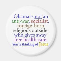 Obama & Jesus Magnets