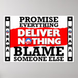 Obama : La promesse tout, ne fournissent rien ! Affiches