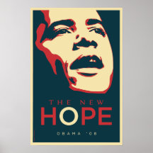 OBAMA : Le nouveau bleu de Hope_Red Affiches