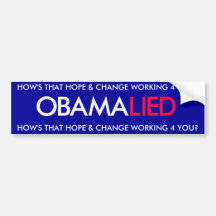 OBAMA LIED BUMPER STICKERS
