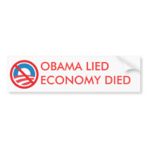 OBAMA LIED, ECONOMY DIED BUMPER STICKER
