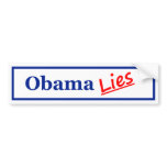 Obama Lies 3 bumper stickers