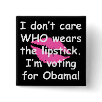 "Obama Lipstick" Dark Button