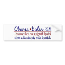 Obama Lipstick on a Pig Bumper Stickers