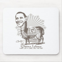 Obama Llama Presidential Gear Mouse Pad