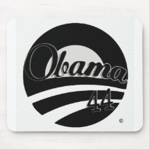 Obama  Logo 44 Mousepad blk