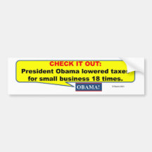 Obama Lowered Taxes Bumper Sticker