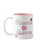 Obama Mama 3 Pink Hearts Mug
