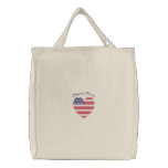Obama Mama Embroidered Heart Tote Embroidered Bag