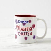 Obama Mama Personalize Name Flower4 Mug