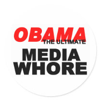 Obama Media Whore Sticker