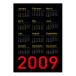 Obama Memorabilia - 2009 Pocket Calendar Business Card