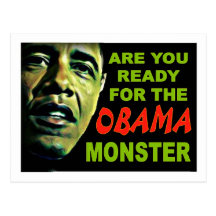 OBAMA MONSTER POST CARDS