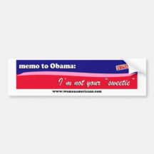 Obama : non votre bonbon autocollants pour voiture