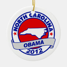 Obama - north carolina christmas tree ornament