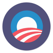 Obama O Round Stickers