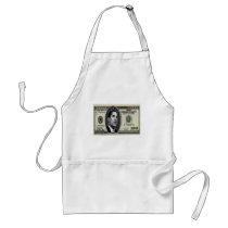 Obama on $100 bill apron