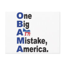 OBAMA - One Big Ass Mistake America Post Cards