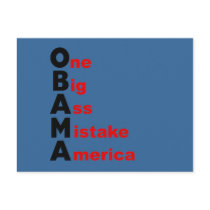 Obama: One Big Ass Mistake America Post Card