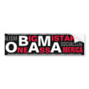 OBAMA "ONE BIG ASS MISTAKE AMERICA" SOCIALISM bumper stickers