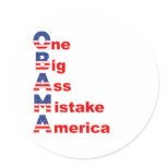 OBAMA: One Big Ass Mistake America stickers