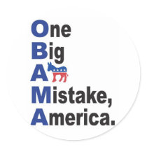 OBAMA - One Big Ass Mistake America Sticker