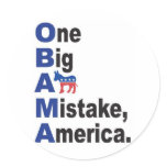 OBAMA - One Big Ass Mistake America stickers