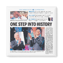 Obama: One Step Into History Fridge Magnets