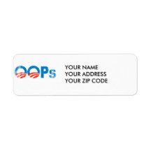 Obama Oops Logo Return Address Label