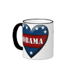 obama : patriotic heart : mug