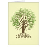 Obama Peace Tree Greeting Card