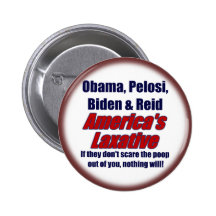 Obama, Pelosi, Biden & Reid Pinback Buttons