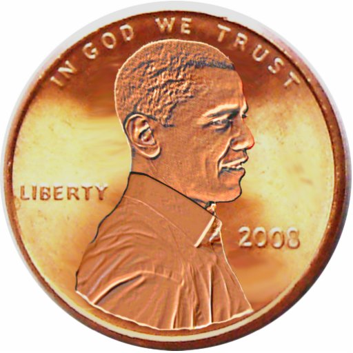 Obama Penny Photo Sculpture