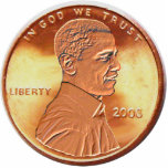 Obama Penny photo sculptures