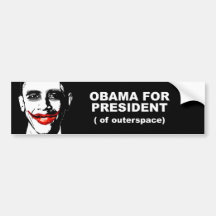OBAMA POUR PRÉSIDENT OF OUTERSPACE AUTOCOLLANT POUR VOITURE