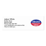 Obama President 2012 Business Card