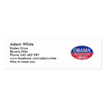 Obama President 2012 Business Card Templates